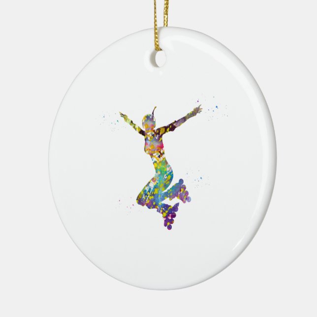 Décoration En Céramique Fille en patins à roulettes (Gauche)