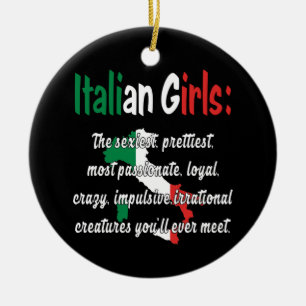 DÉCORATION EN CÉRAMIQUE FILLES ITALIENNES FUNNY
