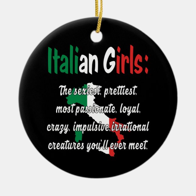 DÉCORATION EN CÉRAMIQUE FILLES ITALIENNES FUNNY (Devant)