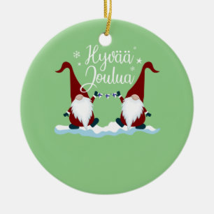 Décoration En Céramique Finlandais Joyeux Noël Finlande Cadeau Tee Hyvaa J