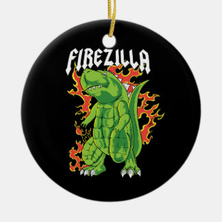 Décoration En Céramique Firezilla Green et le monstre de feu
