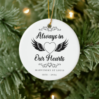 Décoration En Céramique First Christmas always in our heart memorial