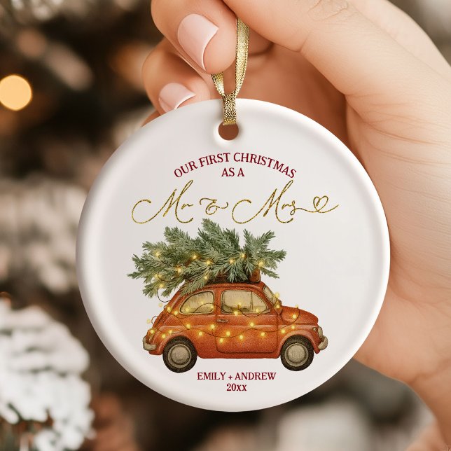Décoration En Céramique First Christmas as Mr and Mrs (Créateur téléchargé)