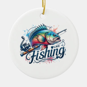 Décoration En Céramique Fisher Giant J'Aime Pêcher