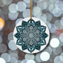 Flacon de neige turquoise sur blanc