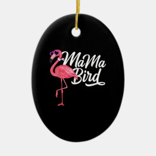 Décoration En Céramique Flamant rose Thème Anniversaire Cadeau - Mama Bird