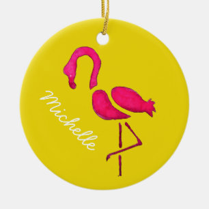 Décoration En Céramique Flamingo rose mignon oiseau unique