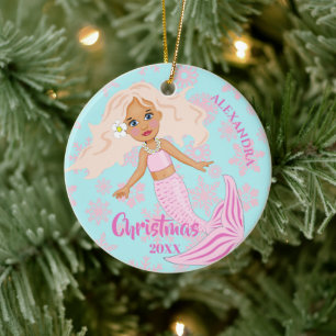 Décoration En Céramique Flamme de Noël Pink Snowflics Photo