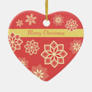 Décoration En Céramique Flammes de neige et fleurs décoratives de Noël CC0