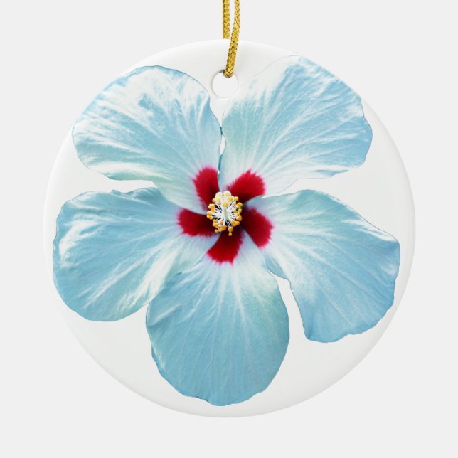 Décoration En Céramique Fleur d'Hibiscus hawaïen (Devant)