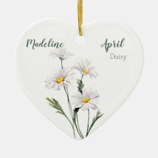 Décoration En Céramique Fleur du mois de naissance d'avril pour bébé