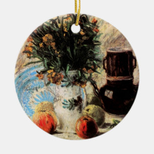 Décoration En Céramique Fleurs, Cafetière et Fruits par Vincent van Gogh
