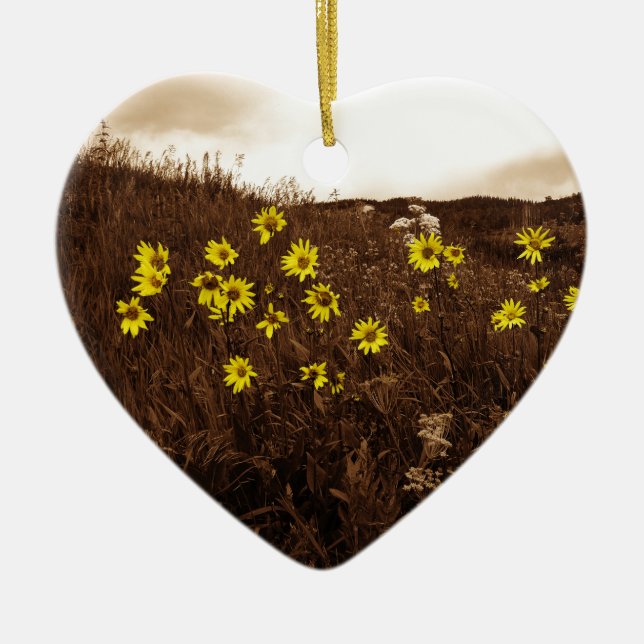 Décoration En Céramique Fleurs de soleil (Devant)