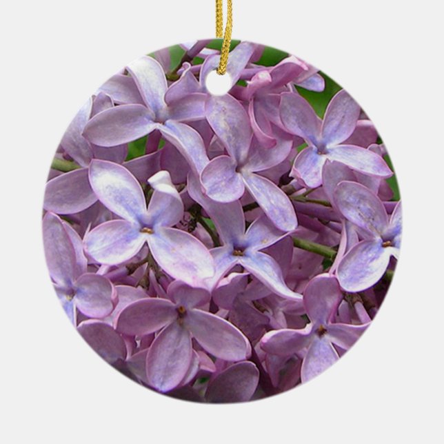 Décoration En Céramique Fleurs lilas (Devant)