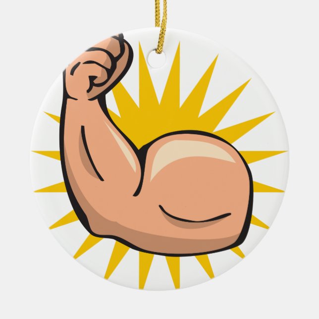 Décoration En Céramique Flex de bras fort (Devant)