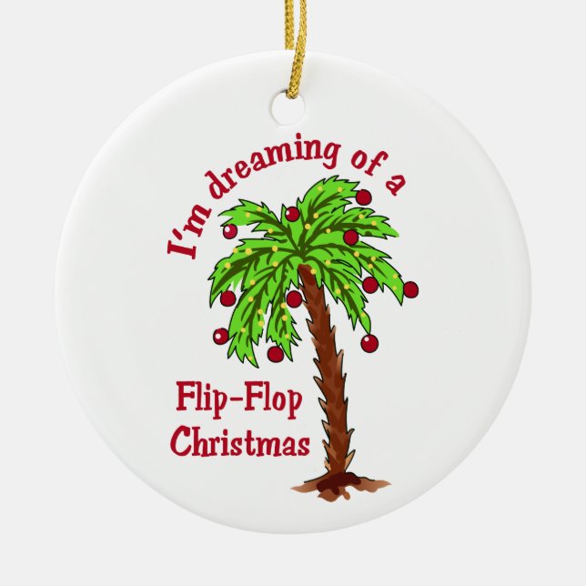 Décoration En Céramique Flip Flop Noël (Devant)