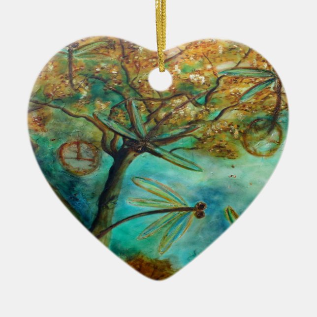 Décoration En Céramique Flirt de libellule (Devant)