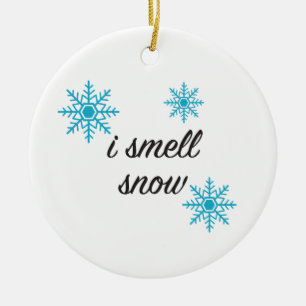 Décoration En Céramique Flocon de neige I Smell Snow Orament