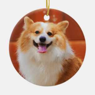 Décoration En Céramique Fluffy Pembroke Welsh corgi Chien