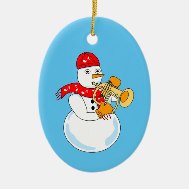 Décoration En Céramique Flugelhorn Snowman (Devant)