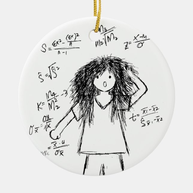 Décoration En Céramique Folie de maths (Devant)