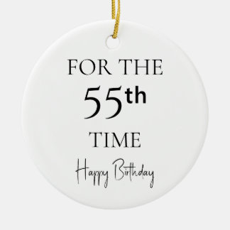 Décoration En Céramique For The 55th Time Happy Birthday