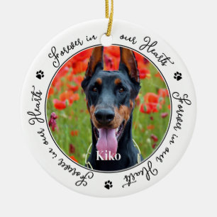 Décoration En Céramique Forever in our Hearts Custom 2 Photo Pet Memorial