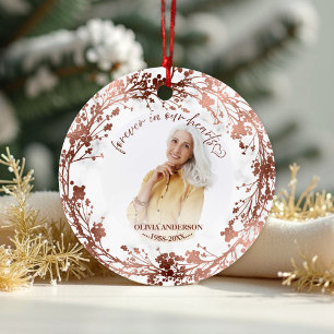 Décoration En Céramique Forever In Our Hearts Rose Foil Photo Memorial