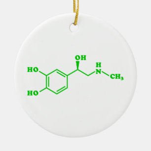 Décoration En Céramique Formule chimique moléculaire d'adrénaline