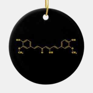 Décoration En Céramique Formule chimique moléculaire de curcumin curcumin
