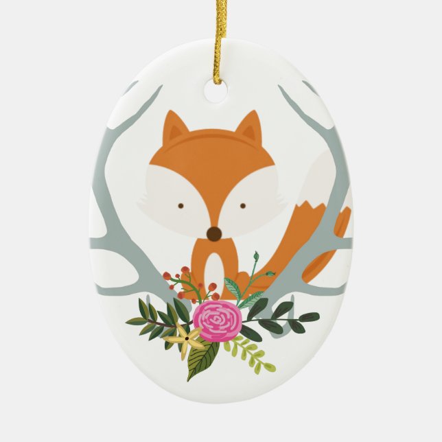 Décoration En Céramique Fox mignon (Devant)