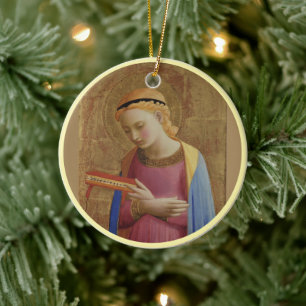 Décoration En Céramique Fra Angelico Mary et Angel