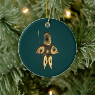 Décoration En Céramique Fractal Inuit Hunter