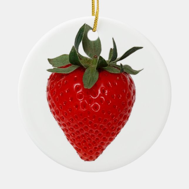 Décoration En Céramique Fraise (Devant)