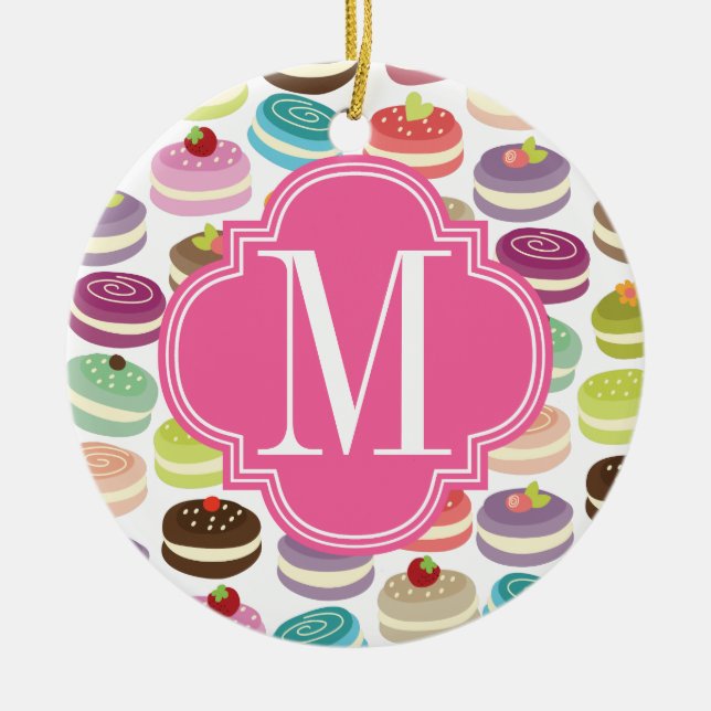 Décoration En Céramique Français Macarons personnalisé (Devant)