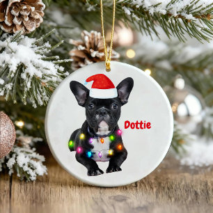 Décoration En Céramique frenchies cadeau de noël pour les amoureux du bull