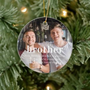 Décoration En Céramique Frère Sentiments photo Keepsaké Noël