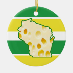 Décoration En Céramique Fromage Wisconsin personnalisé Tête drôle Noël