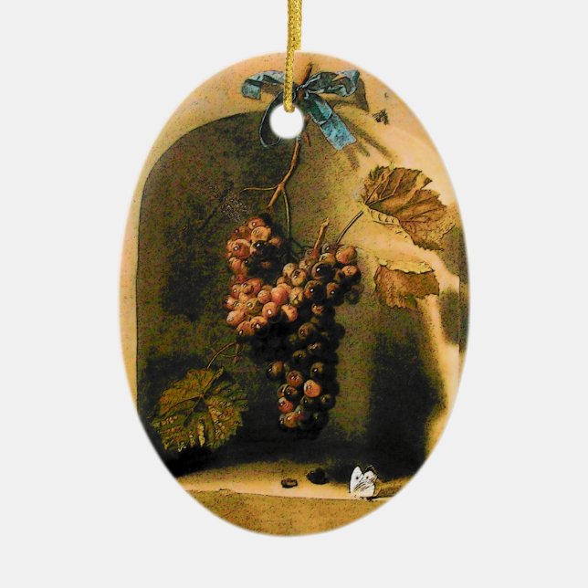 Décoration En Céramique FRUITS DE SAISON -PROSPÉRITÉ jaune brun (Devant)