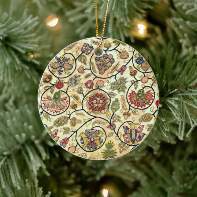 Décoration En Céramique Fruits et fleurs de broderie (Arbre)