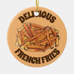 Décoration En Céramique Fry Steak Fries frites Pommes de terre Junk Food