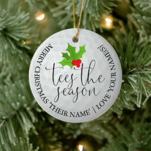 Décoration En Céramique Fun Golfer Noël Golf Cadeau Tee - shirts La Saison