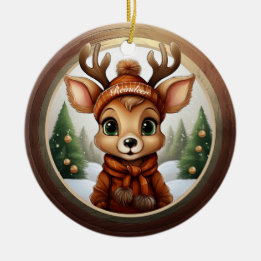 Décoration En Céramique Fun Whimsical Winter Wildlife Christmas Decor  Cer