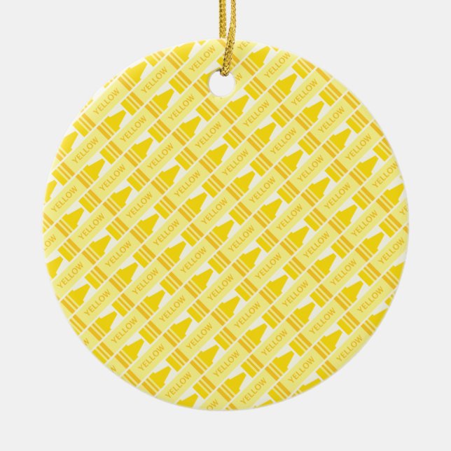 Décoration En Céramique Fun Yellow Crayon Motif (Devant)