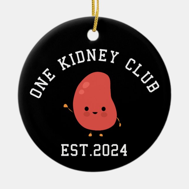 Décoration En Céramique Funky Kidney Transplant One Kidney Club (Devant)