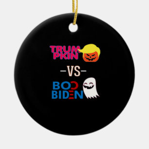 Décoration En Céramique Funky Trumpkin Vs Boo Biden Classe Design Hallowee