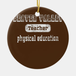 Décoration En Céramique Funky Vintage Beaver Valley Éducation physique