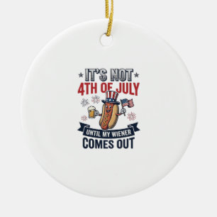 Décoration En Céramique Funny 4th Of July Hot Dog Vintage Patriotic Shirt_