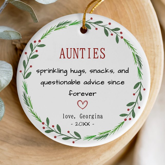 Décoration En Céramique Funny auntie quote personalized keepsake  (Créateur téléchargé)