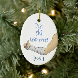 Décoration En Céramique Funny Best Ski Trip ever ! Pain pauvre en cast